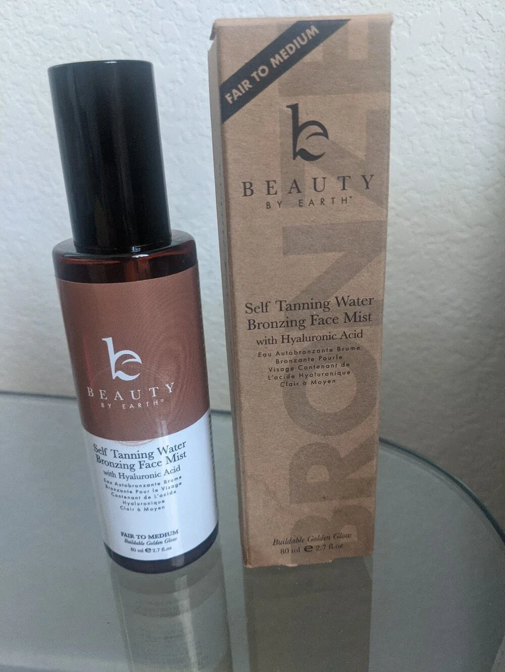 Beauty By Earth Self Tanning Water Bronzing Face Mist - Brown/White